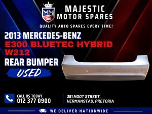 2013 Mercedes-Benz E300 BlueTEC Hybrid W212 Rear Bumper for Sale - Used