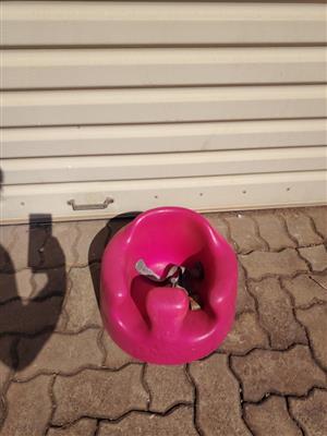 Original Bumbo Baby Floor Seat with Safety Harness (Magenta Pink)