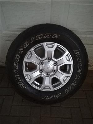 Ford Ranger 16 inch Alloy Spare Wheel with 70% tread tyre