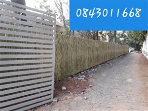 Wattle & bamboo fencing panels