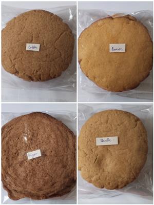 Cookies, chewy, vanilla, coffee, lemon, ginger