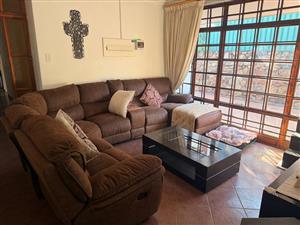 Brown L-Shape Lounge Suite 