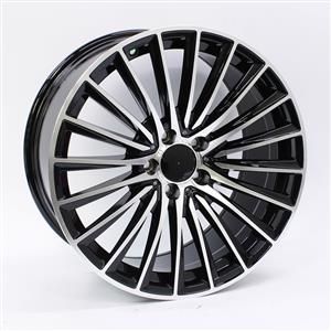 19″ QS0399 5/112 Black Machine Face Alloy Wheels