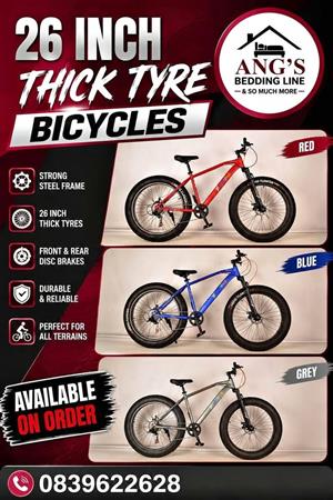 26 inch thick tyre bicycles for sale  Only available on order Contact for price