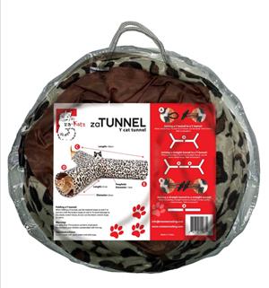 zaTunnel 3 Way Y Pet Crinkle Tunnel