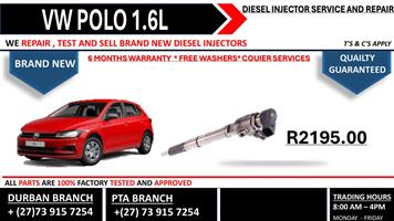 Vw Polo 1.6L Diesel Injectors 