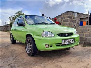 Opel Corsa B 1996 Model, has new tyres and nice rims, exceptional color