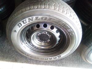 17" Toyota Hilux/Fortuner staeel rim with used 265/65/17 tyre to use for spare wheel