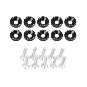 Engine Bay Dress Up Bolts M6 Aluminum Fasteners - 10piece set (Black)