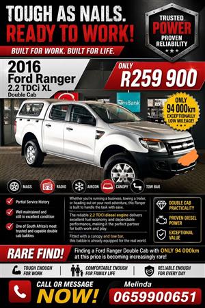  2016 Ford Ranger 2.2 TDCi XL Double Cab