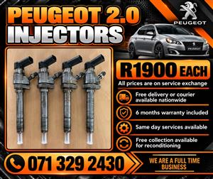 PEUGEOT 2.0 INJECTORS FOR SALE WITH WARRANTY 