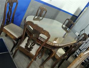 BROWN 7 PIECE DINING ROOM SUITE S064306A 