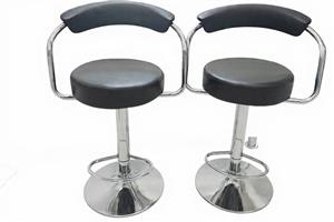 Set of 2 Black Bar stools