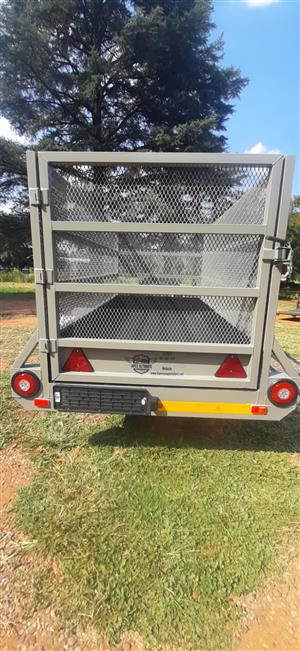 2 meter Utility Trailer in LC Brown with Mesh