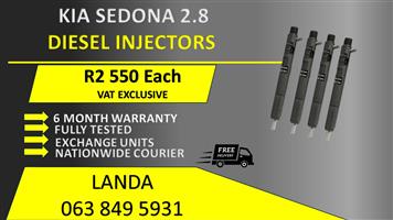 KIA SEDONA 2.8 DIESEL INJECTORS FOR SALE OR RECON WITH 6 MONTH WARRANTY 
