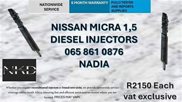NISSAN MICRA 1,5 DIESEL INJECTORS FOR SALE -RECONDITIONED AND NEW