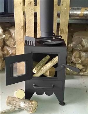 Wood/coal burning stove closed combustion