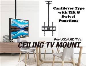 TV Ceiling Wall Mount Bracket, Full Motion Cantilever Bracket 26-55 inches. NEW