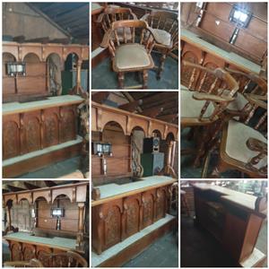 Bar and 3 bar chairs 