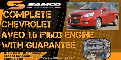 CHEVROLET 1.6L F16D3 COMPLETE ENGINE FOR SALE