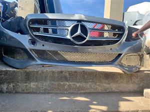 Mercedes Benz w205 C class front bumper for sale in good condition second hand original