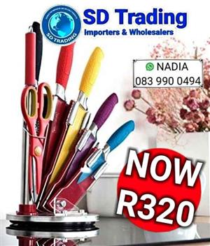 Knife Set 8pce with Rotating Holder Stand