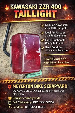 Kawasaki ZZR 400 taillight. Meyerton bike scrapyard new & secondhand spares. Andre