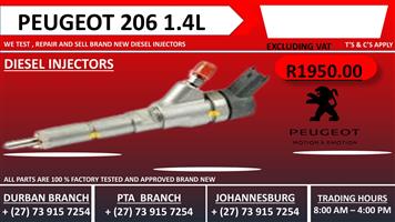 Peugeot 206 1.4L Diesel Injectors 