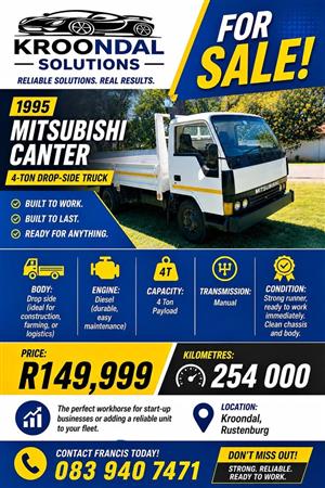 1995 Mitsubishi canter 4 ton drop-side