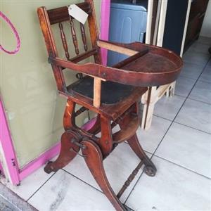 antique baby feeding chair