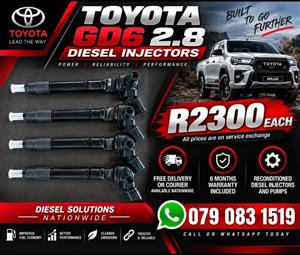 TOYOTA GD6 2.8 INJECTORS FOR SALE WITH WARRANTY INCLUDED 