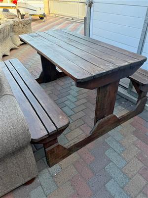 Solidwood picnick 4 seater bench