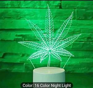Green leaf 3D multicolored light with remote control