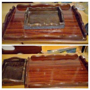 Solid wood trays