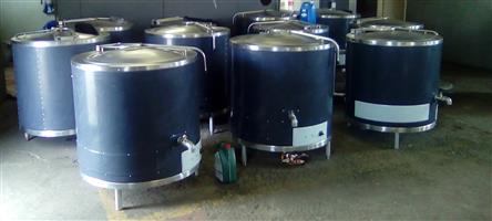 OIL JACKETED POTS,STAINLESS STEEL AND CAST IRON TILTING PANS FOR SALE