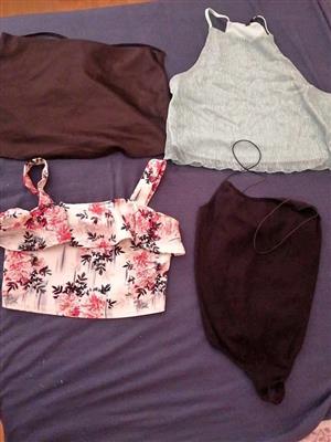 Tops blouse small cropped x 4 all 
