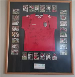 England away signed world cup foorball shirst for sale