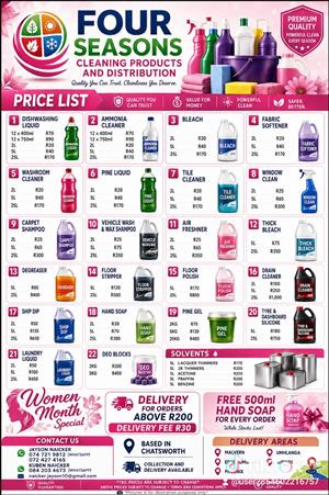 FOUR SEASONS CLEANING PRODUCTS AND DISTRIBUTION 