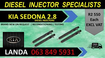 KIA SEDONA 2.8 DIESEL INJECTORS FOR SALE OR RECON WITH WARRANTY 