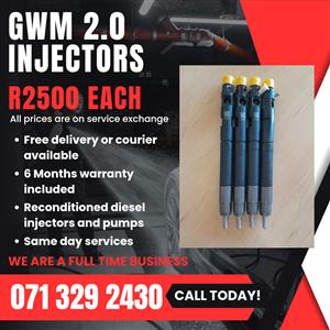 GWM 2.0 INJECTORS FOR SALE WITH WARRANTY 