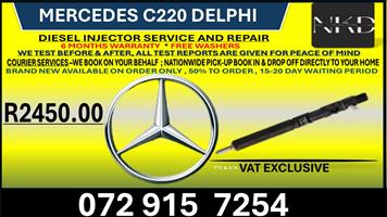Mercedes C220 Delphi Diesel Injectors 