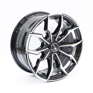 15″ Racing Hart Spike 5×100 & 5×114 Black Machine Face Alloy Wheels