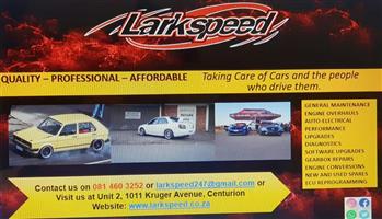 Buy, Fix, Sell, Customise and Maintain with Larkspeed Automotive Centre now!