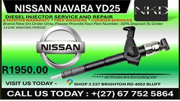 Nissan Navra Yd25 Diesel Injectors on Recondition