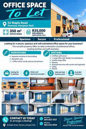 Commercial Office Space To Let - Kempton Park, Pomona