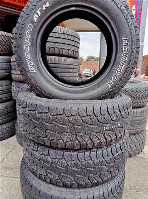 4 X 265/65/17 Hankook Dynapro white walls A/T tyres for sell 