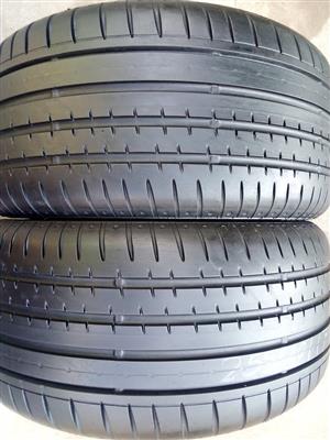 2 X 255/40/17 SSR Continental runflats tires for BMW with 95% thread life left