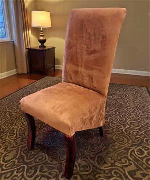 New velvet dining chairs