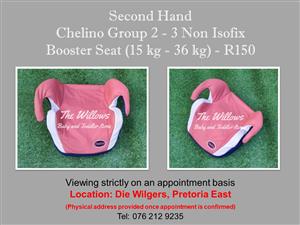 Second Hand Chelino Group 2 - 3 Non Isofix Booster Seat (15 kg - 36 kg)
