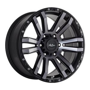 16″ A-Line Scavenger 6/139 Satin Black Smoke Tint Alloy Wheels